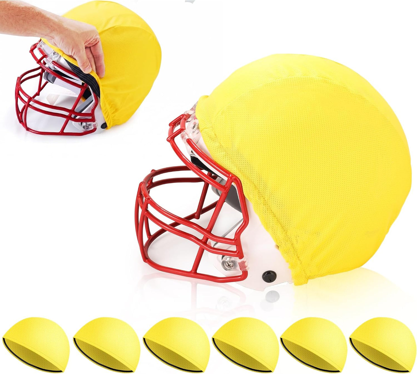 Football Helmet Covers Scrimmage Caps-Perfect for Football, Hockey, and Lacrosse Practice Sessions.The Fabric is Elastic& Bright Colors for Team Identification