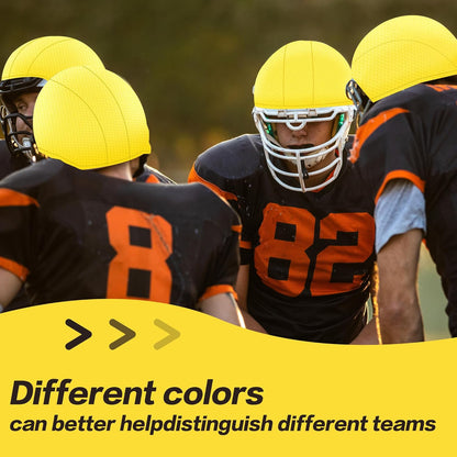 Football Helmet Covers Scrimmage Caps-Perfect for Football, Hockey, and Lacrosse Practice Sessions.The Fabric is Elastic& Bright Colors for Team Identification