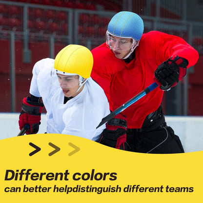 Football Helmet Covers Scrimmage Caps-Perfect for Football, Hockey, and Lacrosse Practice Sessions.The Fabric is Elastic& Bright Colors for Team Identification