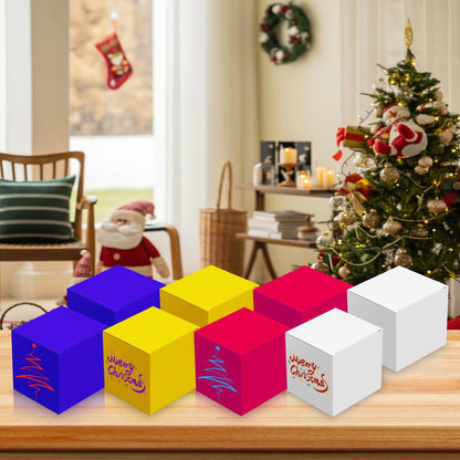 25 Pack 4x4x4 Yellow Gift Boxes Small Bulk Boxes with Lids for Party Favor,weddings, classroom activities, baby showers and more