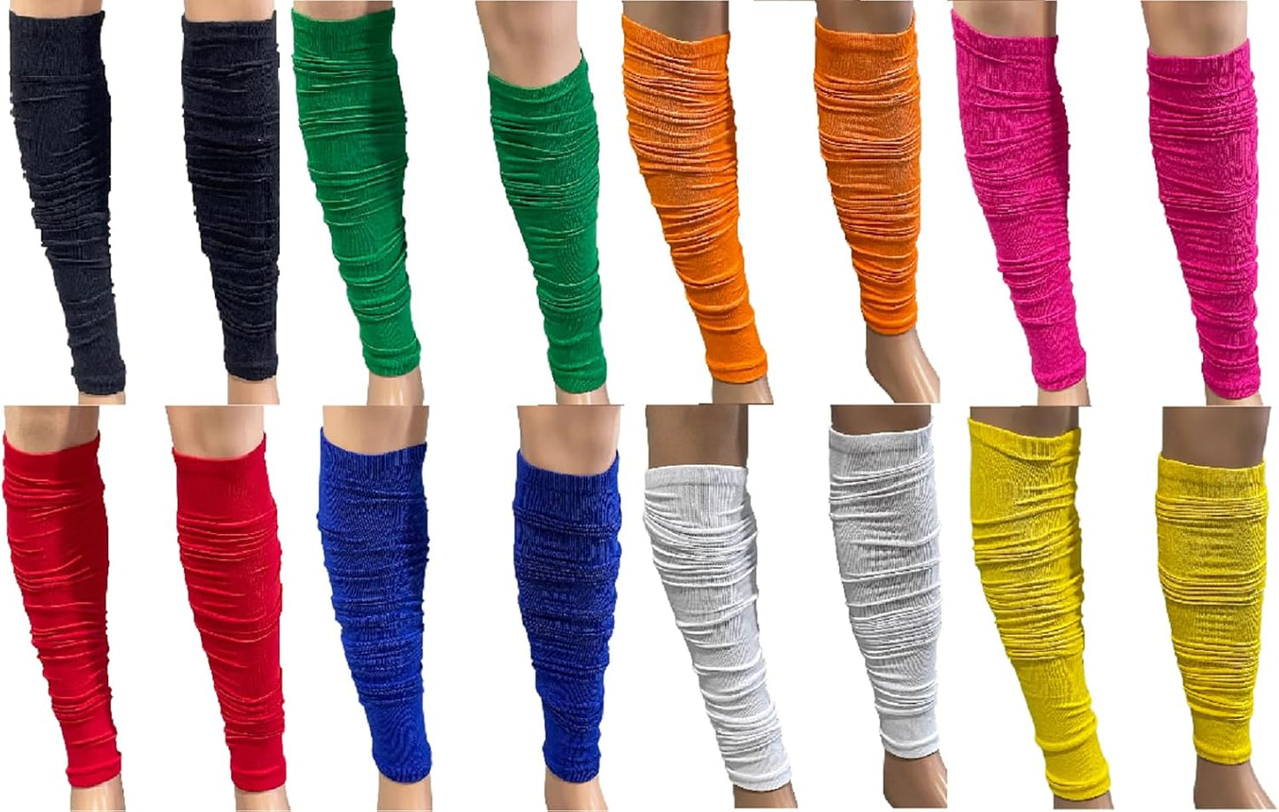 Long Scrunchy Sports Leg Sleeves (8 Colors, Youth & Adult Sizes)