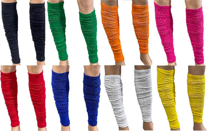Long Scrunchy Sports Leg Sleeves (8 Colors, Youth & Adult Sizes)