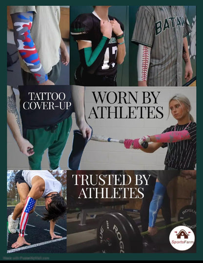 Long Scrunchy Sports Leg Sleeves (8 Colors, Youth & Adult Sizes)