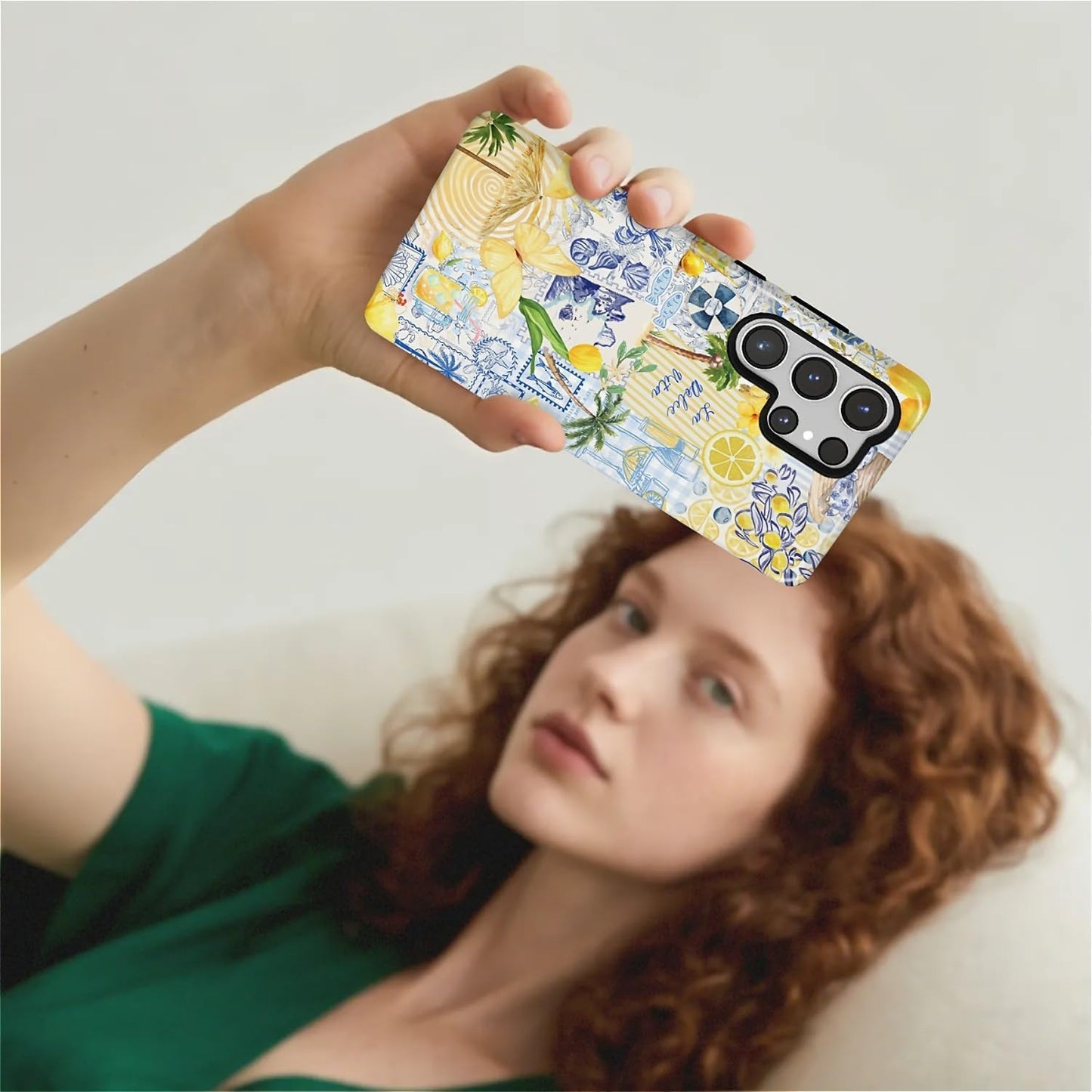 Case Designed for Samsung Galaxy S25 Ultra, Hybrid 2-Layer Case, Military-Grade Protection Durable Shockproof Anti-Scratch Phone Case, Italian Lemon Summer Collage