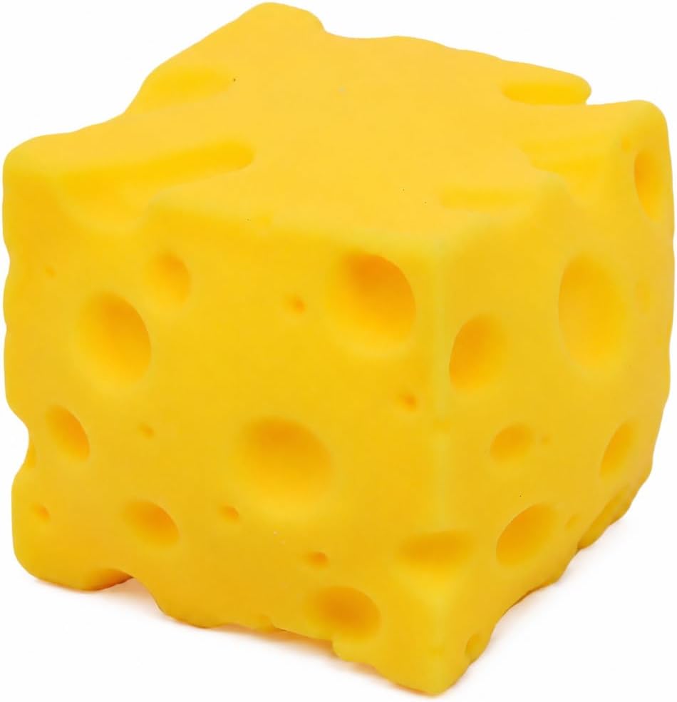 Cheese Squishy Toy, 1 Pack Soft Cheese-Shaped Squeeze Toy for Stress Relief, Big Cheese Squishy, Sensory Fidget Desk Toy for Office, Novelty Gifts for Adults - Yellow 1 Pack