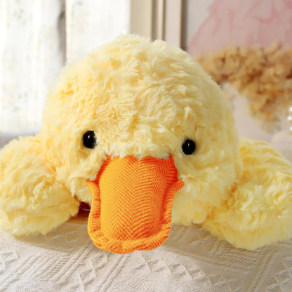 Soft Weighted Duck Stuffed Animal 20.5" 2Lbs, Sturdy and Fluffy Yellow Duck Plush Toy for Kids Cuddle, Cute Plushy Hugging Pillow Toy for Kids (20.5"x7.9"x5.9")