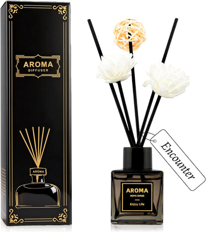 Reed Diffuser Set, 1.7 oz Scent Diffuser with Sticks, Lemon Scent for Bathroom Accessories Shelf Decor, Air Fresheners for Home, Home Fragrance Products, House Office Room Decor Aesthetic & Gift