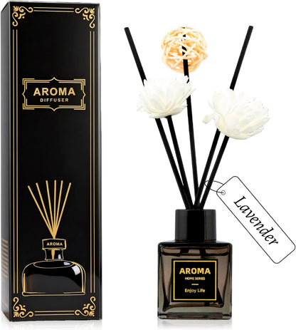 Reed Diffuser Set, 1.7 oz Scent Diffuser with Sticks, Lemon Scent for Bathroom Accessories Shelf Decor, Air Fresheners for Home, Home Fragrance Products, House Office Room Decor Aesthetic & Gift
