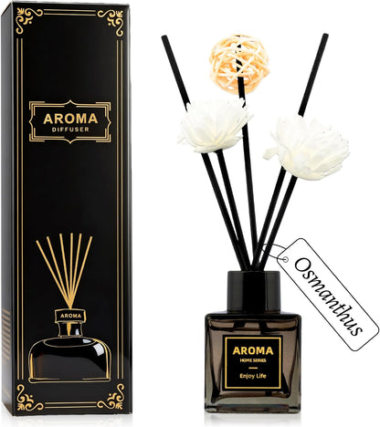 Reed Diffuser Set, 1.7 oz Scent Diffuser with Sticks, Lemon Scent for Bathroom Accessories Shelf Decor, Air Fresheners for Home, Home Fragrance Products, House Office Room Decor Aesthetic & Gift