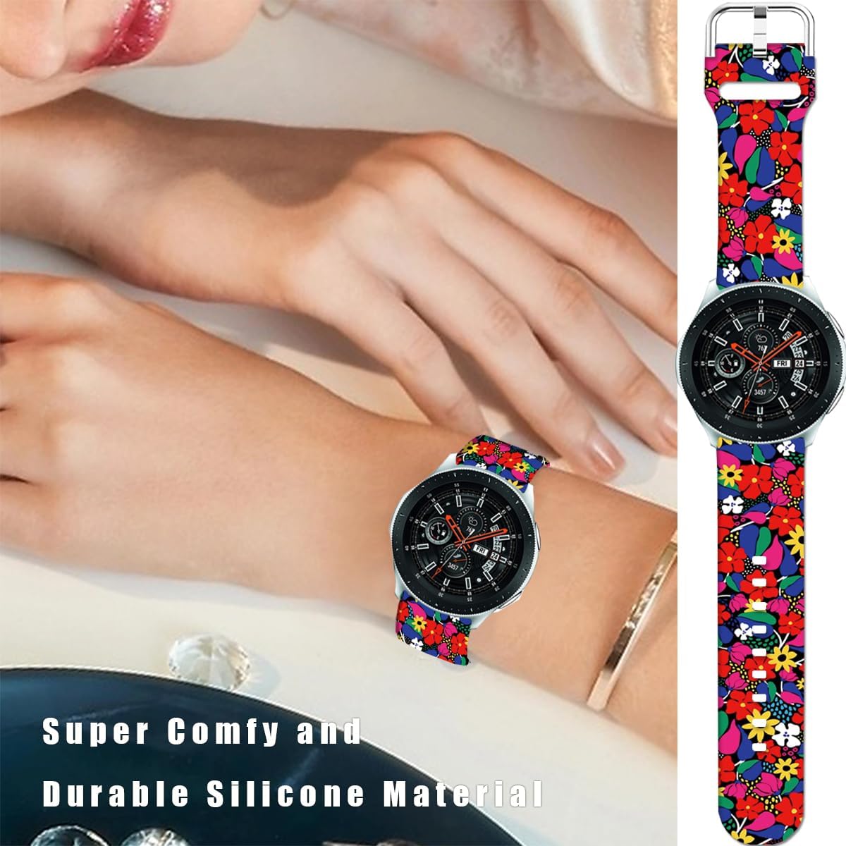 Cartoon Watch Bands Compatible with Samsung Galaxy Watch 46mm/ Galaxy Watch 3 45mm/Samsung Gear S3 Frontier/Classic Strap,Soft Silicone 22mm Replacement Wristband Sport Strap for Men Women.