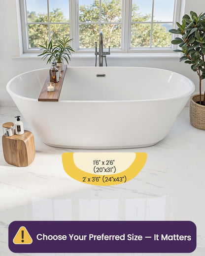 Cute Bathroom Rugs Half Round, Funny Fruits Absorbent Bath Mat Non Slip Washable, Extra Soft Plush Microfiber Bathmat for Shower Floor, Tub, Sink, Bedroom, 32x20, Lemon