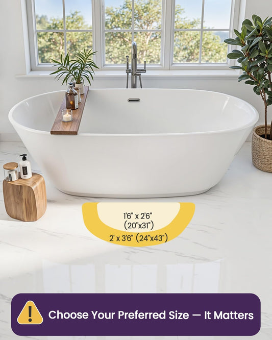 Cute Bathroom Rugs Half Round, Funny Fruits Absorbent Bath Mat Non Slip Washable, Extra Soft Plush Microfiber Bathmat for Shower Floor, Tub, Sink, Bedroom, 32x20, Lemon