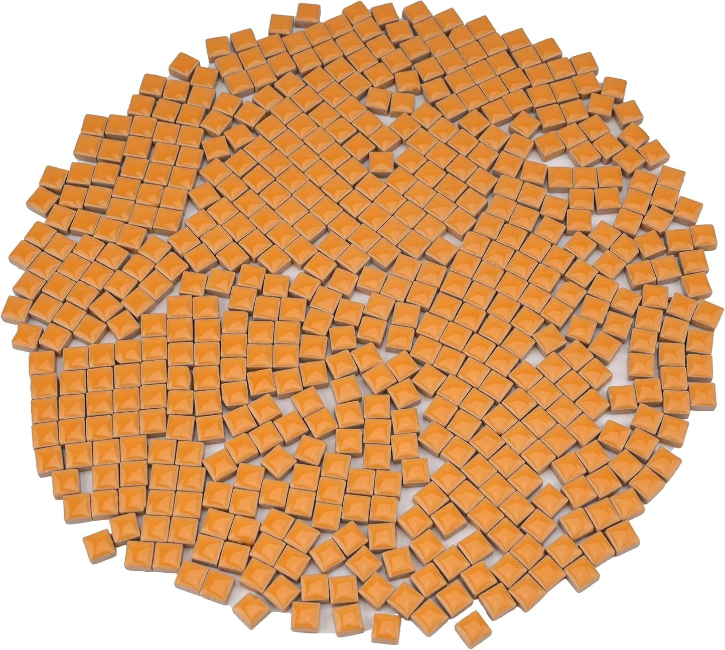 Ceramic Square Mosaic Tiles for Crafts, 10mm Small Tiles for Detailed DIY Jewelry Boxes & Art Project, Essential Mosaic Supplies - 0.5 lb/Approx 230 Pcs (Canary Yellow)