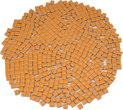 Ceramic Square Mosaic Tiles for Crafts, 10mm Small Tiles for Detailed DIY Jewelry Boxes & Art Project, Essential Mosaic Supplies - 0.5 lb/Approx 230 Pcs (Canary Yellow)