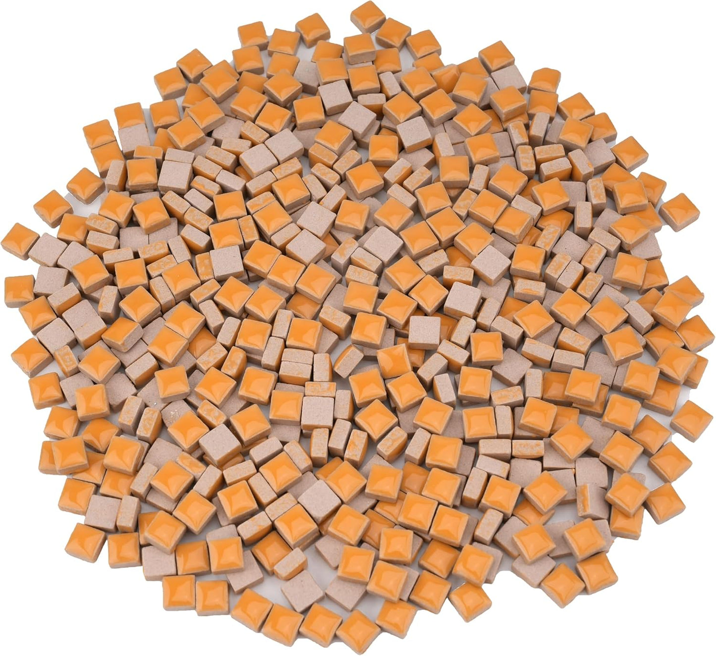 Ceramic Square Mosaic Tiles for Crafts, 10mm Small Tiles for Detailed DIY Jewelry Boxes & Art Project, Essential Mosaic Supplies - 0.5 lb/Approx 230 Pcs (Canary Yellow)