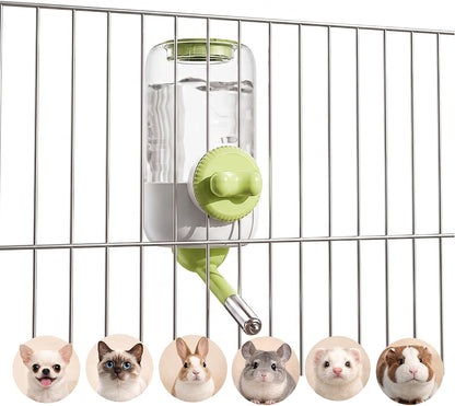 30oz Ball-Tip Hanging Water Bottle for Small Animal Cage Yellow | Visible Water Level， Controlled Drinking Flow， Helps Keep Bedding Drier， External Mount Saves Cage Space