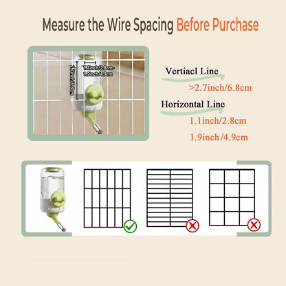 30oz Ball-Tip Hanging Water Bottle for Small Animal Cage Yellow | Visible Water Level， Controlled Drinking Flow， Helps Keep Bedding Drier， External Mount Saves Cage Space