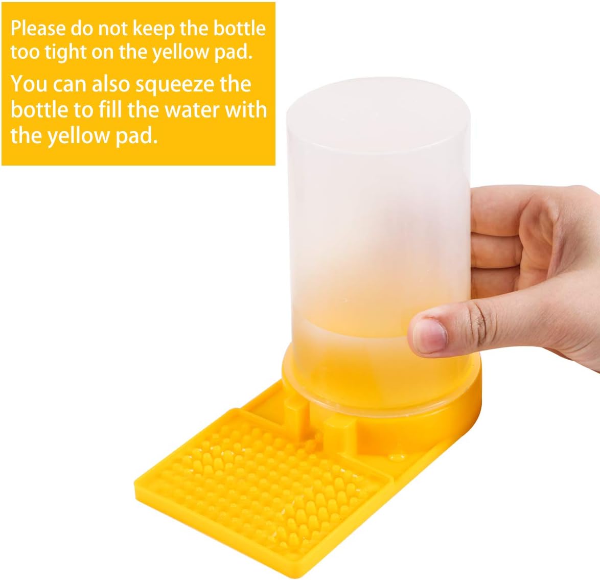 2 Pack Beehive Beekeeping Water Dispenser Bee Drinking Beekeeping Equipment Honey Beehive Entrance Feeder Nest Beekeeper Tools (White and Yellow)