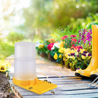 2 Pack Beehive Beekeeping Water Dispenser Bee Drinking Beekeeping Equipment Honey Beehive Entrance Feeder Nest Beekeeper Tools (White and Yellow)