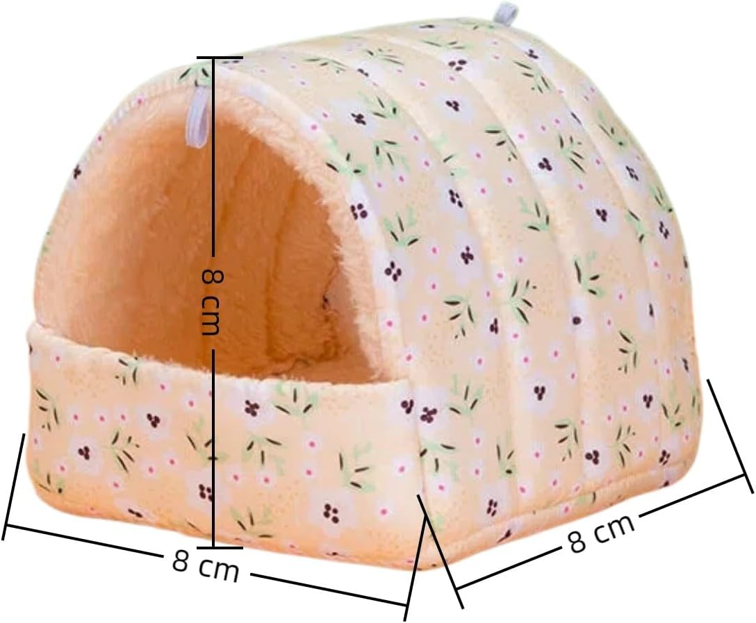 Small Pet Bed Pocket Pet Hideaway Small Animal Hideout Soft Bed (Yellow, S) | Small Pet House Cage Accessories Soft Guinea Pig Bed Dwarf Hamster Hideout Young Chinchilla Mini Hedgehog Baby Squirrel Bed