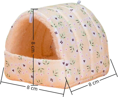 Small Pet Bed Pocket Pet Hideaway Small Animal Hideout Soft Bed (Yellow, S) | Small Pet House Cage Accessories Soft Guinea Pig Bed Dwarf Hamster Hideout Young Chinchilla Mini Hedgehog Baby Squirrel Bed