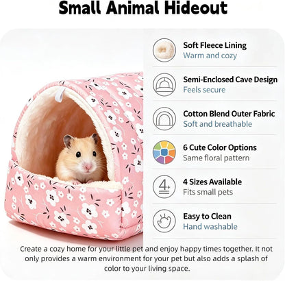 Small Pet Bed Pocket Pet Hideaway Small Animal Hideout Soft Bed (Yellow, S) | Small Pet House Cage Accessories Soft Guinea Pig Bed Dwarf Hamster Hideout Young Chinchilla Mini Hedgehog Baby Squirrel Bed