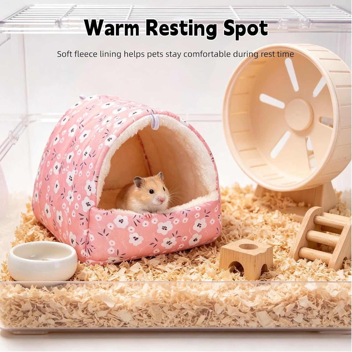 Small Pet Bed Pocket Pet Hideaway Small Animal Hideout Soft Bed (Yellow, S) | Small Pet House Cage Accessories Soft Guinea Pig Bed Dwarf Hamster Hideout Young Chinchilla Mini Hedgehog Baby Squirrel Bed