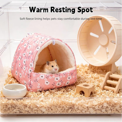 Small Pet Bed Pocket Pet Hideaway Small Animal Hideout Soft Bed (Yellow, S) | Small Pet House Cage Accessories Soft Guinea Pig Bed Dwarf Hamster Hideout Young Chinchilla Mini Hedgehog Baby Squirrel Bed