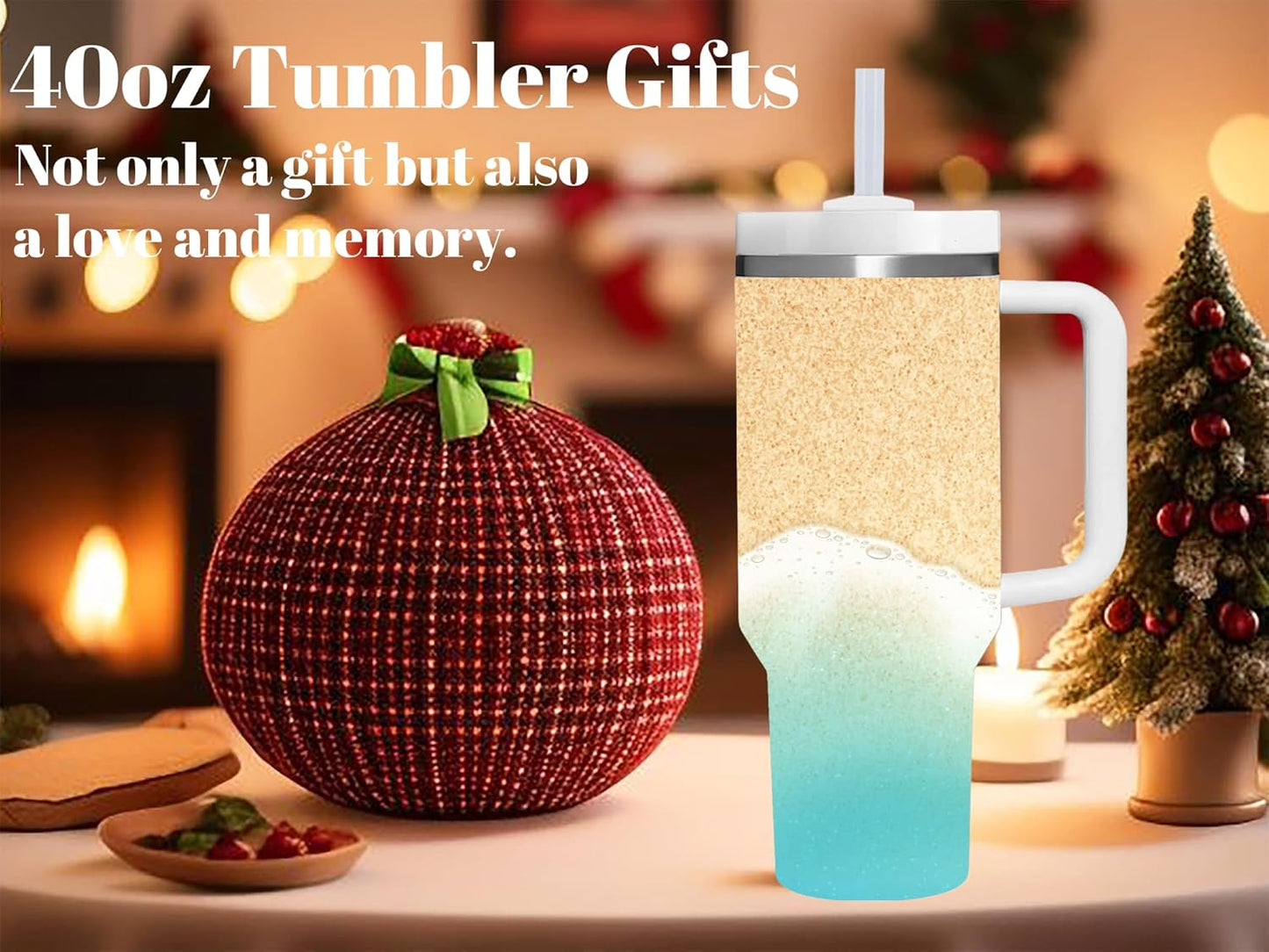 40 OZ Lemon Tumbler with Handle.lemon lover gifts.Unique Christmas Birthday Gifts for Lemon Lover.Personalized 40 OZ Lemons Tumbler Gifts for Women Men.