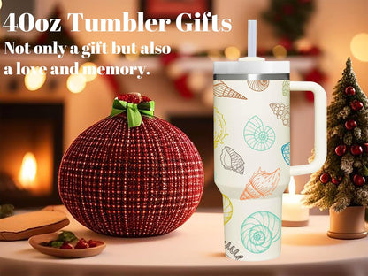 40 OZ Lemon Tumbler with Handle.lemon lover gifts.Unique Christmas Birthday Gifts for Lemon Lover.Personalized 40 OZ Lemons Tumbler Gifts for Women Men.