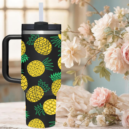 40 OZ Lemon Tumbler with Handle.lemon lover gifts.Unique Christmas Birthday Gifts for Lemon Lover.Personalized 40 OZ Lemons Tumbler Gifts for Women Men.