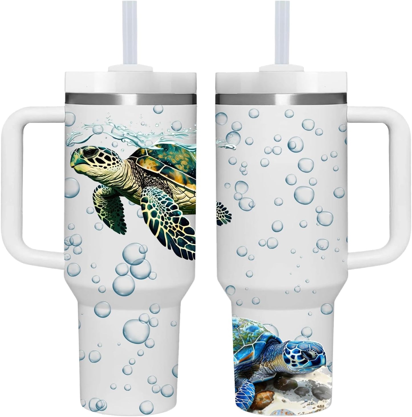 40 OZ Lemon Tumbler with Handle.lemon lover gifts.Unique Christmas Birthday Gifts for Lemon Lover.Personalized 40 OZ Lemons Tumbler Gifts for Women Men.