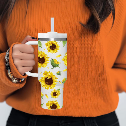 40 OZ Lemon Tumbler with Handle.lemon lover gifts.Unique Christmas Birthday Gifts for Lemon Lover.Personalized 40 OZ Lemons Tumbler Gifts for Women Men.