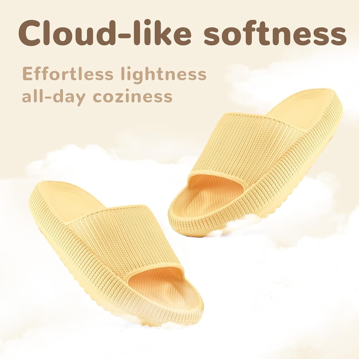 Cloud Slides for Kids, Toddler Boys Girls Pillow Shower Bathroom Slippers, Non-Slip Open Toe Super Soft Comfy Thick Sole Home House Beach Clouds Cushion Slide Sandals for Indoor Outdoor Shoes