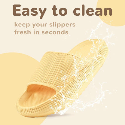 Cloud Slides for Kids, Toddler Boys Girls Pillow Shower Bathroom Slippers, Non-Slip Open Toe Super Soft Comfy Thick Sole Home House Beach Clouds Cushion Slide Sandals for Indoor Outdoor Shoes