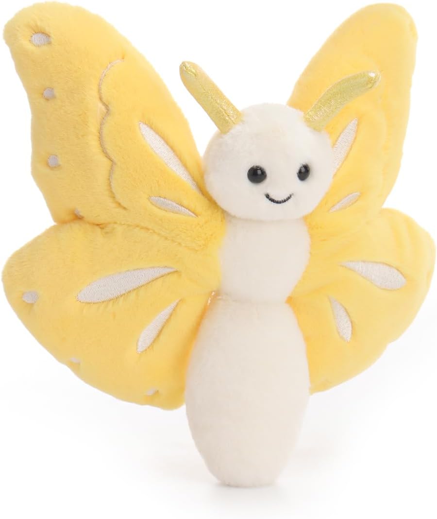 Yellow Butterfly Soft Stuffed Animals Plush Toys 7.5''