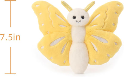 Yellow Butterfly Soft Stuffed Animals Plush Toys 7.5''