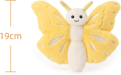 Yellow Butterfly Soft Stuffed Animals Plush Toys 7.5''
