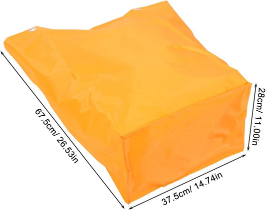 High Capacity Canvas Janitorial Cleaning Cart Bag Replacement, Yellow Multipurpose Cleaning Caddy Bag for Janitorial and Housekeeping Carts