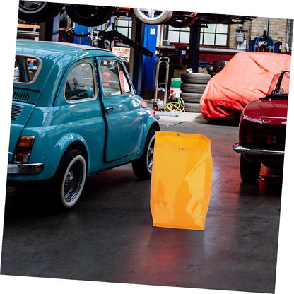 High Capacity Canvas Janitorial Cleaning Cart Bag Replacement, Yellow Multipurpose Cleaning Caddy Bag for Janitorial and Housekeeping Carts
