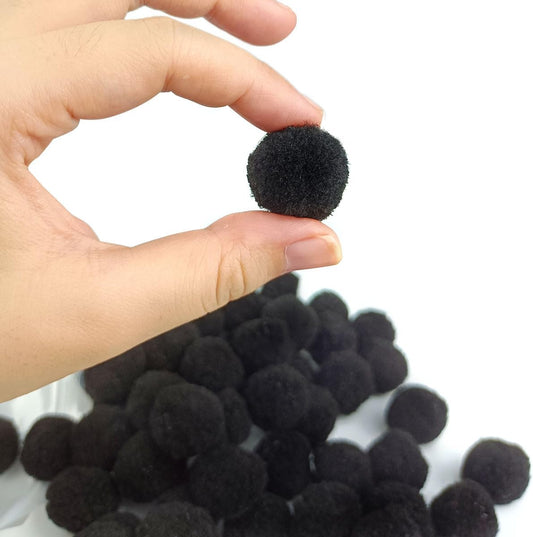 200 Pieces Pom Poms, 1 Inch Craft Pom Poms, Fuzzy Pompom Puff Balls for DIY Arts, Crafts Projects, Home Decorations (Yellow)