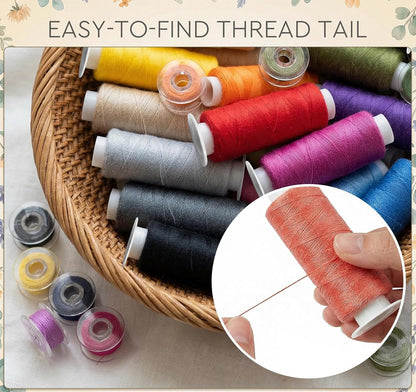 ilauke 72 Pcs Sewing Thread 700 Yards, 36 Colors with Prewound Bobbins | Thread for Sewing, Polyester Sewing Machine Threads for Brother Singer Janome with Sewing Supplies