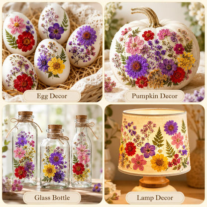 70 pcs Dried Flowers for Resin, Natural Flowers and Leaves Kit with Tweezers， Vacuum Sealed DIY Pressed Flowers for Jewelry Molds, Candle Soap Making, Scrapbook, Nail Art (Colorful-C)