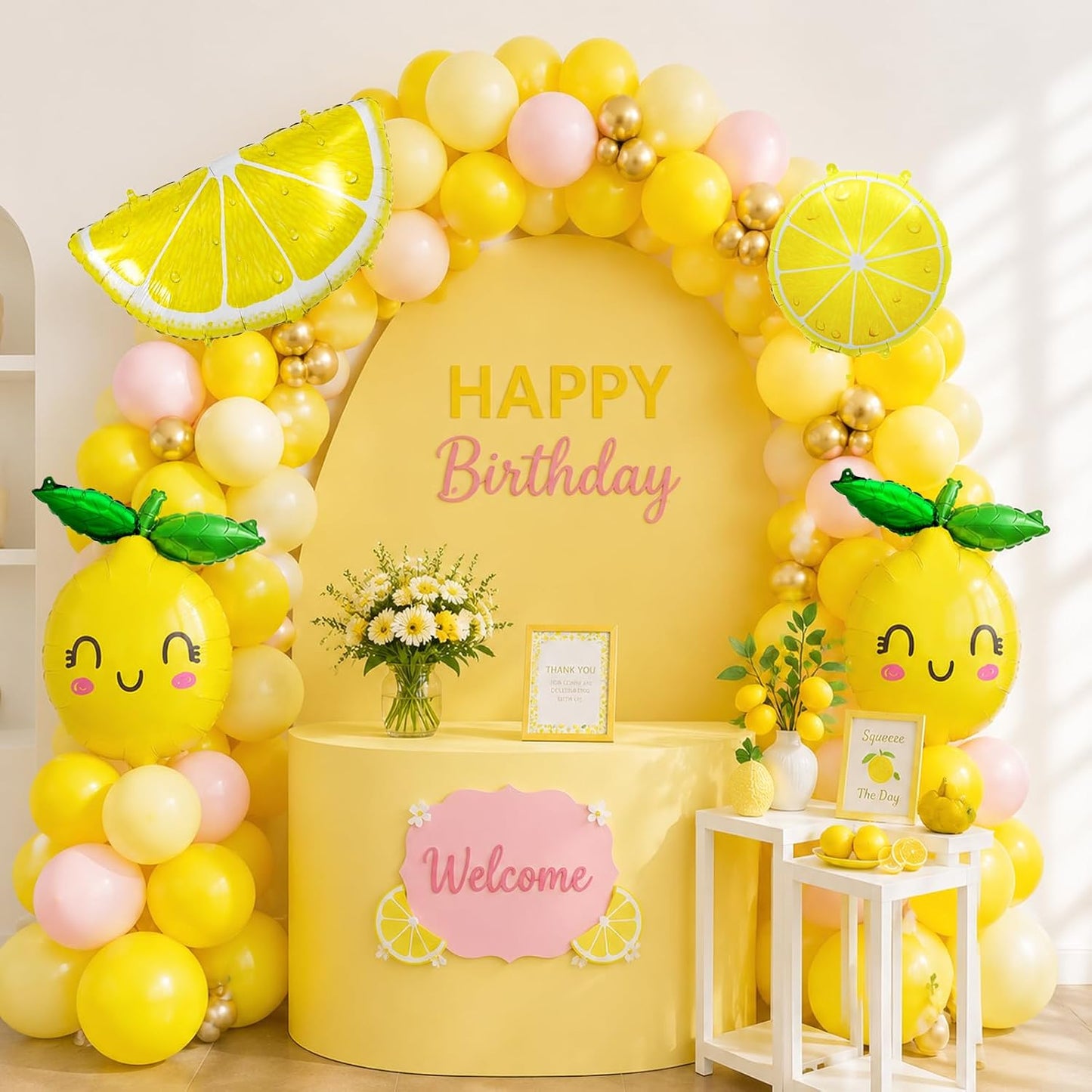 10Pcs Lemon Foil Balloons Lemon Party Balloons Lemon Slices Summer Fruit Lemon Balloons for Lemon Birthday Baby Shower Summer Lemonade Bridal Shower Wedding Lemon Party Decorations