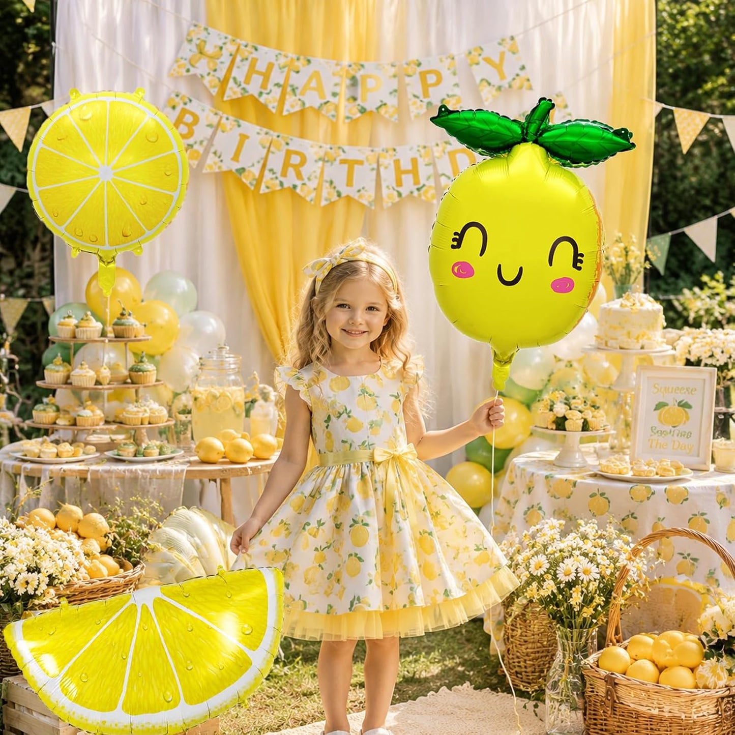 10Pcs Lemon Foil Balloons Lemon Party Balloons Lemon Slices Summer Fruit Lemon Balloons for Lemon Birthday Baby Shower Summer Lemonade Bridal Shower Wedding Lemon Party Decorations