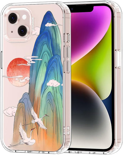 Case for iPhone 13 Pro Max, [Buffertech 6.6ft Military-Grade Drop Protection] [Anti Peel Off Tech] Clear TPU Bumper Phone Case Cover Design - Lemon - Colors C
