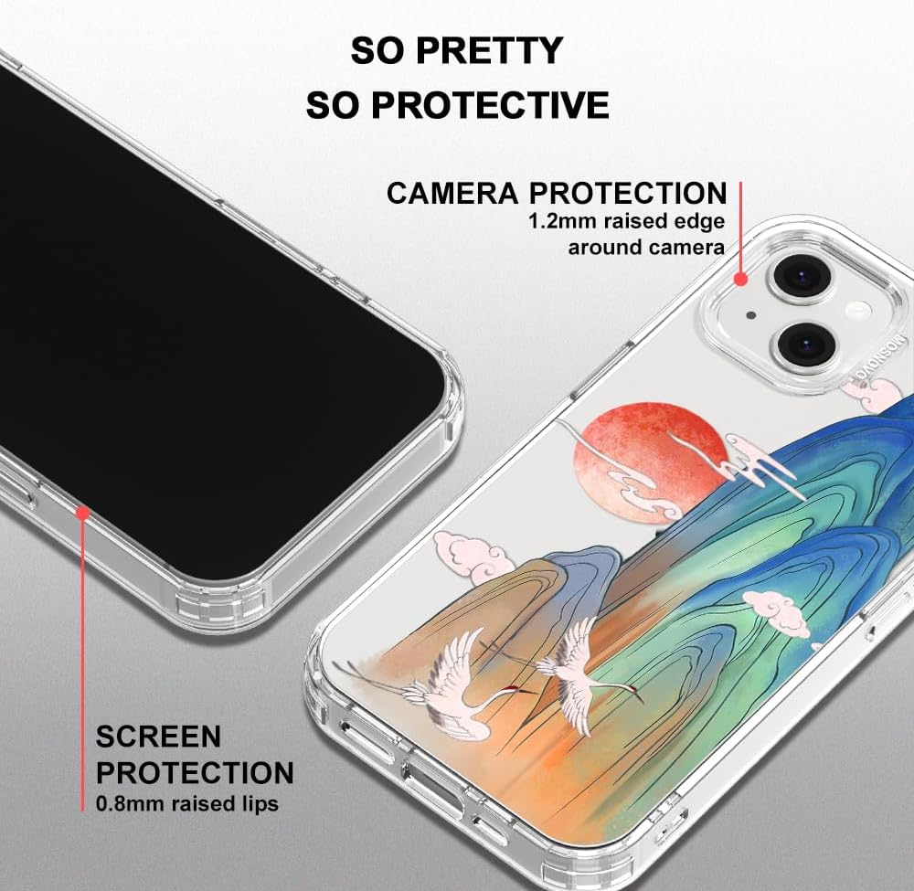 Case for iPhone 13 Pro Max, [Buffertech 6.6ft Military-Grade Drop Protection] [Anti Peel Off Tech] Clear TPU Bumper Phone Case Cover Design - Lemon - Colors C