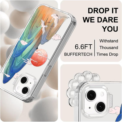Case for iPhone 13 Pro Max, [Buffertech 6.6ft Military-Grade Drop Protection] [Anti Peel Off Tech] Clear TPU Bumper Phone Case Cover Design - Lemon - Colors C