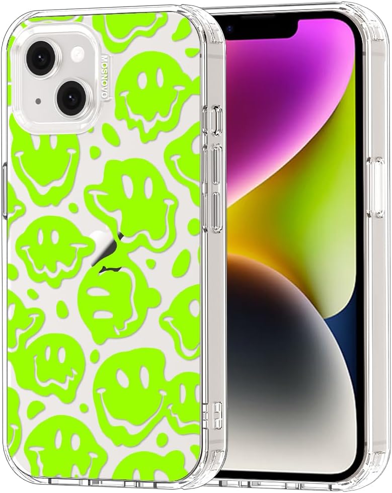 Case for iPhone 13 Pro Max, [Buffertech 6.6ft Military-Grade Drop Protection] [Anti Peel Off Tech] Clear TPU Bumper Phone Case Cover Design - Lemon - Colors C