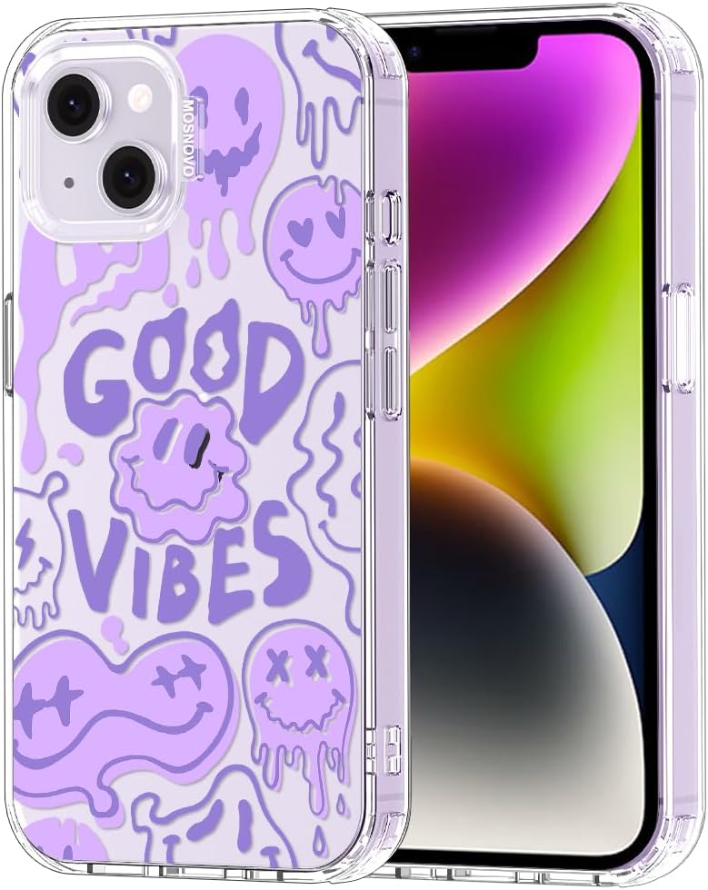 Case for iPhone 13 Pro Max, [Buffertech 6.6ft Military-Grade Drop Protection] [Anti Peel Off Tech] Clear TPU Bumper Phone Case Cover Design - Lemon - Colors C
